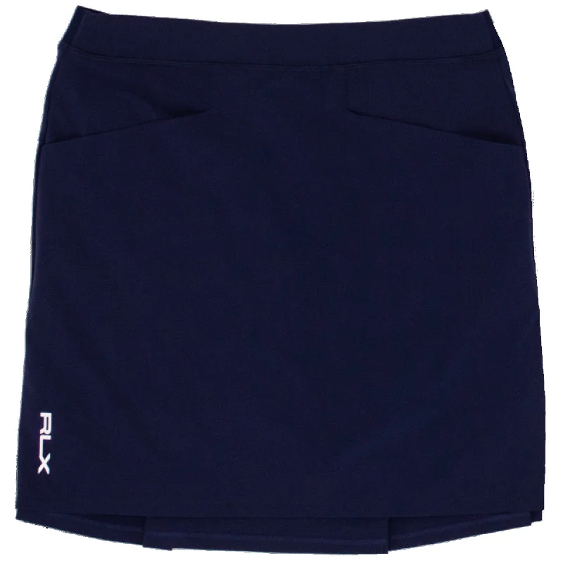 RLX Ralph Lauren Back Pleated 15in French Navy Womens Golf Skort wool skirt warm