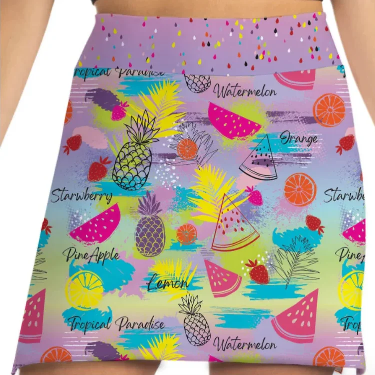 Skort Obsession Tropical Paradise Skort 17" chiffon skirt flowing