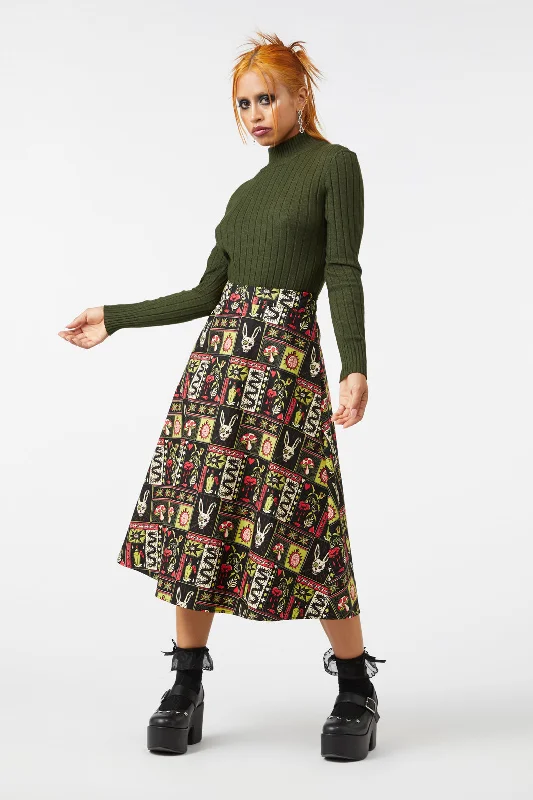 Who Are You Repeat Tile Skirt pleated skirt texture